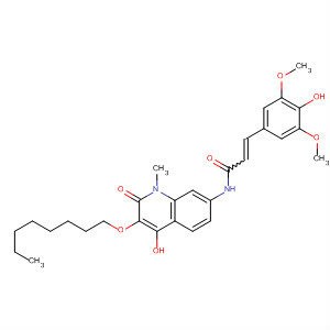 2-Propenamide,N-[1,2-dihydro-4-hydroxy-1-methyl-3-(octyloxy)-2-oxo-7-quinolinyl]-3-(4-hydroxy-3,5-dimethoxyphenyl)- molecular structure