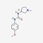 1-(4-methoxyphenyl)-3-(1-methylpyrrolidin-3-yl)urea molecular structure