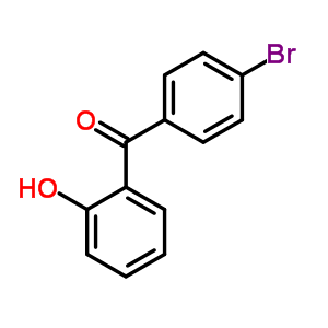 (4-bromophenyl)(2-hydroxyphenyl)methanone molecular structure