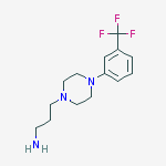 3-(4-(3-(trifluoromethyl)phenyl)piperazin-1-yl)propan-1-amine molecular structure