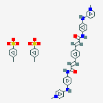 4,4'-(P-PHENYLENEBIS(ACRYLOYLIMINO-P-PHENYLENEIMINO))BIS(1-METHYLPYRIDINIUM P-TOLUENESULFONATE) molecular structure