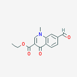 ethyl 7-formyl-1-methyl-4-oxo-1,4-dihydroquinoline-3-carboxylate molecular structure