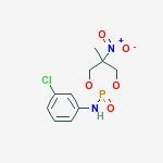N-(3-chlorophenyl)-5-methyl-5-nitro-1,3,2-dioxaphosphinan-2-amine 2-oxide molecular structure