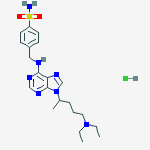 4-[({9-[5-(diethylamino)pentan-2-yl]-9H-purin-6-yl}amino)methyl]benzenesulfonamide molecular structure