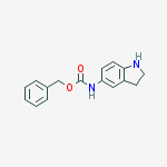 Methanesulfonic acid, 1,1,1-trifluoro-, 2-(2,3-dihydro-1H-indol-7-yl)-1-cyclopenten-1-yl ester molecular structure