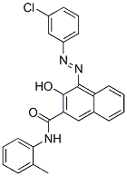 4-[(3-chlorophenyl)azo]-3-hydroxy-N-(2-methylphenyl)naphthalene-2-carboxamide molecular structure