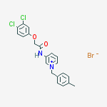 2-(3,4-dichlorophenoxy)-n-[1-[(4-methylphenyl)methyl]pyridin-1-ium-3-yl]acetamide;bromide molecular structure