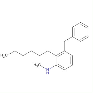 Benzenemethanamine, N-hexyl-N-(phenylmethyl)- molecular structure