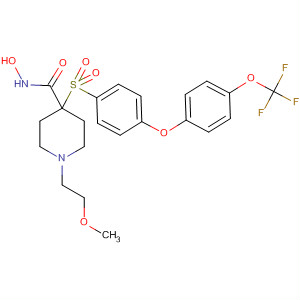 4-Piperidinecarboxamide,N-hydroxy-1-(2-methoxyethyl)-4-[[4-[4-(trifluoromethoxy)phenoxy]phenyl]sulfonyl]- molecular structure