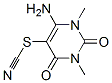 6-amino-1,3-dimethyl-5-thiocyanato-pyrimidine-2,4-dione molecular structure