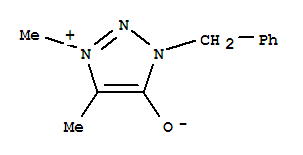 1-benzyl-3,4-dimethyl-5-oxo-2,5-dihydro-1H-1,2,3-triazol-3-ium molecular structure