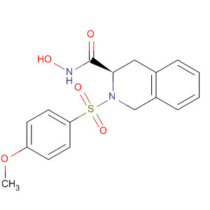 3-Isoquinolinecarboxamide,1,2,3,4-tetrahydro-N-hydroxy-2-[(4-methoxyphenyl)sulfonyl]-, (3R)- molecular structure