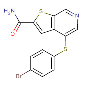 Thieno[2,3-c]pyridine-2-carboxamide, 4-[(4-bromophenyl)thio]- molecular structure