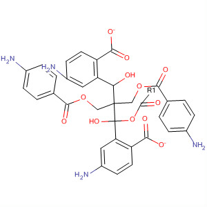 1,3-Propanediol, 2,2-bis[[(4-aminobenzoyl)oxy]methyl]-,bis(4-aminobenzoate) (ester) molecular structure