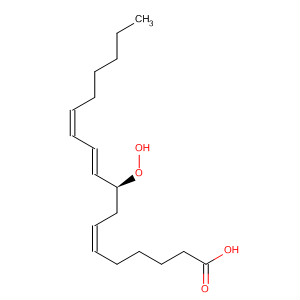 6,10,12-Octadecatrienoic acid, 9-hydroperoxy-, (6Z,9S,10E,12Z)- molecular structure