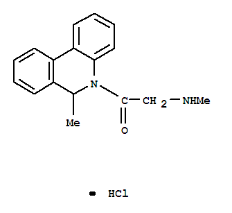 2-(methylamino)-1-(6-methylphenanthridin-5(6H)-yl)ethanone hydrochloride (1:1) molecular structure