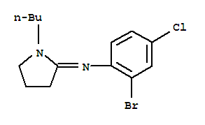 2-bromo-N-[(2E)-1-butylpyrrolidin-2-ylidene]-4-chloroaniline molecular structure