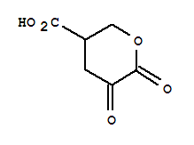 2H-PYRAN-3-CARBOXYLIC ACID TETRAHYDRO-5,6-DIOXO- molecular structure