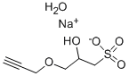 SODIUM 2-HYDROXY-3-(PROP-2-YNYLOXY)PROPANE-1-SULFONATE HYDRATE molecular structure