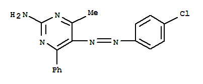 5-[(E)-(4-chlorophenyl)diazenyl]-4-methyl-6-phenylpyrimidin-2-amine molecular structure