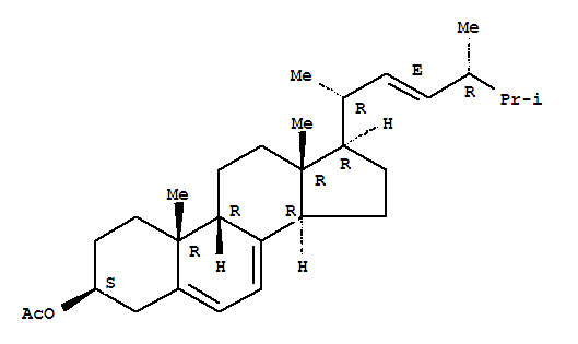 ergosta-5,7,22-trien-3-yl acetate molecular structure