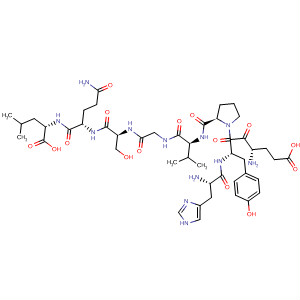 L-Leucine,L-histidyl-L-a-glutamyl-L-tyrosyl-L-prolyl-L-valylglycyl-L-seryl-L-glutaminyl- molecular structure