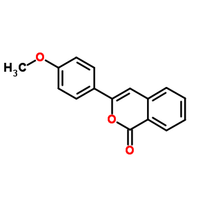 1H-2-benzopyran-1-one, 3-(4-methoxyphenyl)- molecular structure