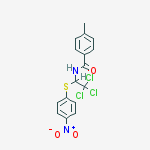 Benzamide, 4-methyl-N-[2,2,2-trichloro-1-[(4-nitrophenyl)thio]ethyl]- molecular structure