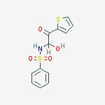 N-(1-HYDROXY-2-OXO-2-(2-THIENYL)ETHYL)BENZENESULFONAMIDE molecular structure