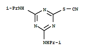 4,6-bis(propan-2-ylamino)-1,3,5-triazin-2-yl thiocyanate molecular structure