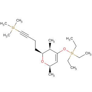 Silane,[4-[(2S,3R,6R)-3,6-dihydro-3,6-dimethyl-4-[(triethylsilyl)oxy]-2H-pyran-2-yl]-1-butynyl]trimethyl- molecular structure