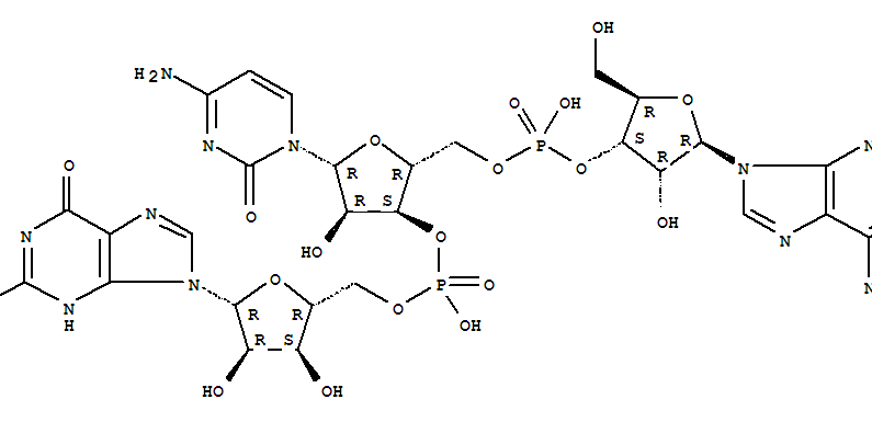 guanylyl-(5-3)-cytidylyl-(5-3)-adenosine molecular structure