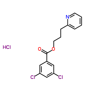 3-(pyridin-2-yl)propyl 3,5-dichlorobenzoate hydrochloride (1:1) molecular structure