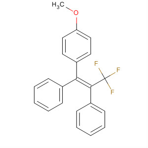 Benzene, 1-methoxy-4-(3,3,3-trifluoro-1,2-diphenyl-1-propenyl)-, (Z)- molecular structure