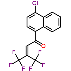 1-(4-chloronaphthalen-1-yl)-4,4,4-trifluoro-3-(trifluoromethyl)but-2-en-1-one molecular structure