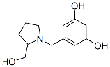 1,3-Benzenediol,5-[[2-(hydroxymethyl)-1-pyrrolidinyl]methyl]- molecular structure
