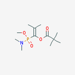 1-[(dimethylamino)(methoxy)phosphoryl]-2-methylprop-1-en-1-yl 2,2-dimethylpropanoate molecular structure