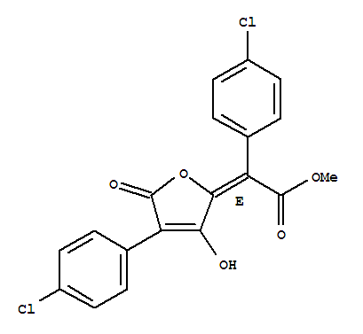 methyl (2E)-(4-chlorophenyl)[4-(4-chlorophenyl)-5-hydroxy-3-oxofuran-2(3H)-ylidene]ethanoate molecular structure
