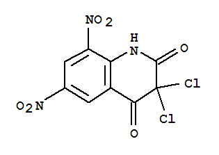 3,3-dichloro-6,8-dinitroquinoline-2,4(1H,3H)-dione molecular structure
