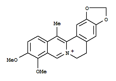 Benzo(g)-1,3-benzodioxolo(5,6-a)quinolizinium, 5,6-dihydro-9,10-dimethoxy-13-methyl-