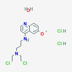 1,3-PROPANEDIAMINE,N,N-BIS(2-CHLOROETHYL)-N'-(6-METHOXY-4-QUINOLINYL)- 2HCL,HYDRATE molecular structure