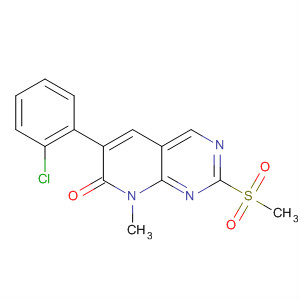 Pyrido[2,3-d]pyrimidin-7(8H)-one,6-(2-chlorophenyl)-8-methyl-2-(methylsulfonyl)- molecular structure