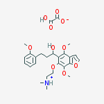2-[[5-[1-hydroxy-3-(2-methoxyphenyl)propyl]-4,7-dimethoxy-1-benzofuran-6-yl]oxy]ethyl-dimethylazanium;2-hydroxy-2-oxoacetate molecular structure