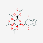 1,4-dioxo-1,4-dihydronaphthalen-2-yl 2,3,4,6-tetra-O-acetyl-beta-D-glucopyranoside molecular structure
