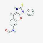N-(3-((5-OXO-1-PHENYL-2-THIOXO-4-IMIDAZOLIDINYLIDENE)METHYL)PHENYL)ACETAMIDE