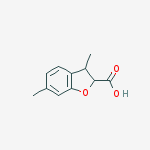 3,6-Dimethyl-2,3-dihydrobenzofuran-2-carboxylic acid molecular structure