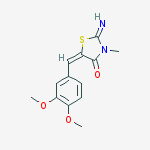 (5e)-5-(3,4-dimethoxybenzylidene)-2-imino-3-methyl-1,3-thiazolidi N-4-one molecular structure