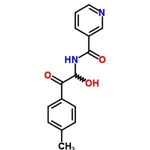 N-[1-HYDROXY-2-(4-METHYLPHENYL)-2-OXO-ETHYL]PYRIDINE-3-CARBOXAMIDE molecular structure