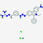3-amino-8-[(1E)-3-(3-{(E)-[(diaminomethylidene)hydrazinylidene]methyl}phenyl)triaz-1-en-1-yl]-5-ethyl-6-phenylphenanthridinium chloride hydrochloride (1:1:1)