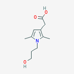 [1-(3-hydroxypropyl)-2,5-dimethyl-1H-pyrrol-3-yl]acetic acid molecular structure